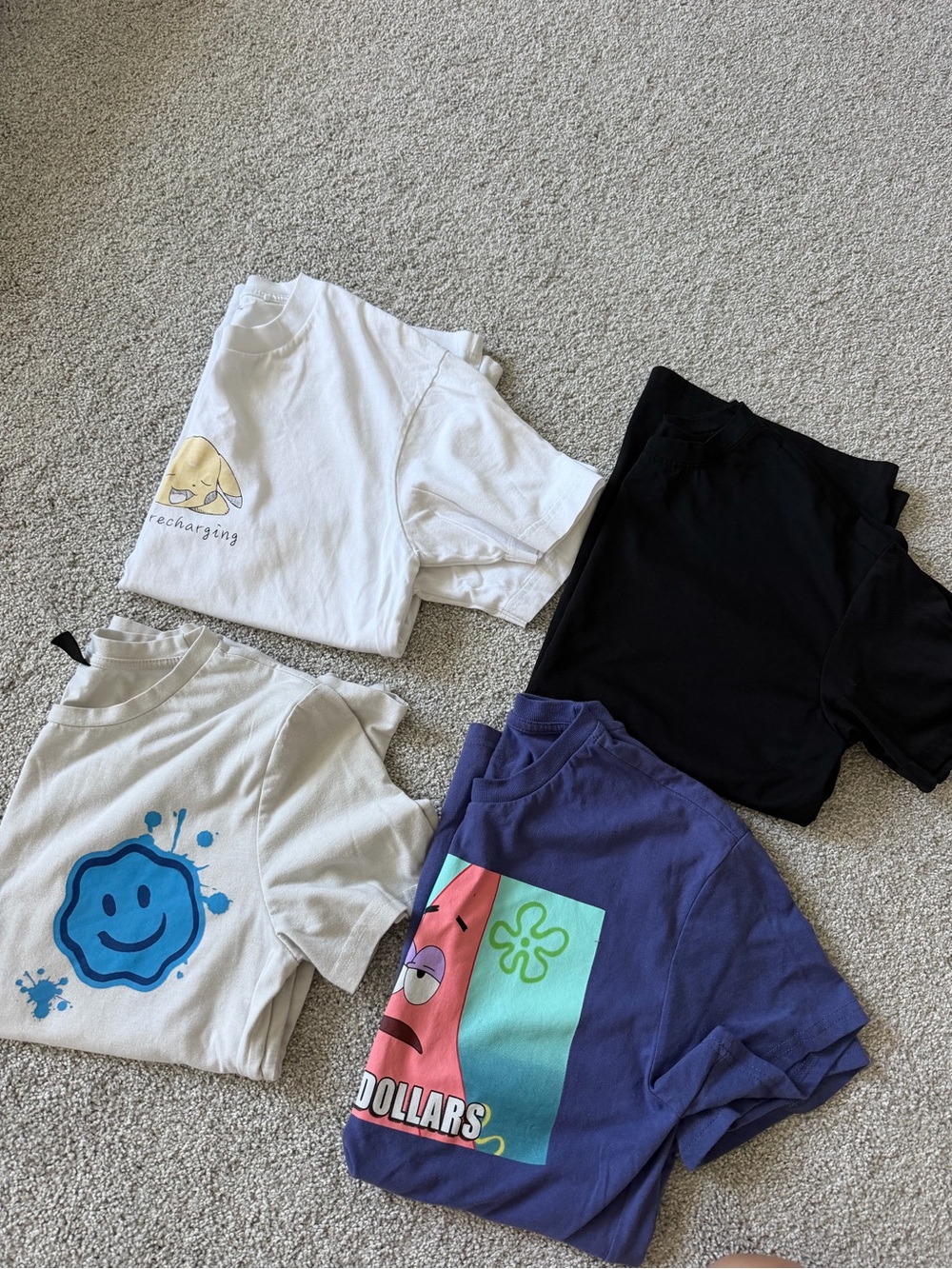 Bundle 4 Graphic Tees - White, Black, & Purple Pack